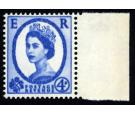 SG576 Var (S85b) 1965 4d Ultramarine 'Double Impression'. Brilli