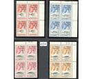 SG172-175. 1961 'Tristan Relief'. Set of 4. U/M mint blocks...