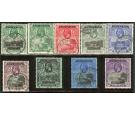 SG1-9. 1922 Set of 9. Very fine used...