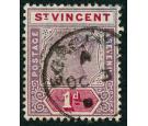 SG68w. 1899 1d Dull mauve and carmine. 'Watermark Inverted'. ver