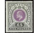 SG144. 1902 £5 Mauve and black. Brilliant fresh mint with beaut