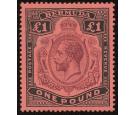 SG55 1918 £1 Purple and black/red. Brilliant fresh U/M mint...