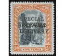 SG S1a. 1916 5d Black and orange. 'Overprint Double'. Brilliant 