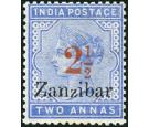 SG27. 1896 2 1/2 on 2a Pale blue. Brilliant fresh mint...