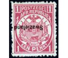 SG1a. 1889 1d Carmine 'Overprint Inverted'. Superb fresh well ce