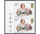 SG1128a. 1980 17 1/2p Charlotte Bronte. 'Imperforate'. U/M top c