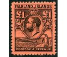 SG126. 1929 £1 Black/red. Brilliant fresh mint...