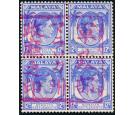 SG J51. 1942 12c Ultramarine. U/M block of 4 with complete impre