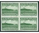 SG218a. 1932 20c Green. 'Imperforate Pair'. Very fine mint block