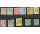 SG25-34. 1907 Set of 10. Superb used...