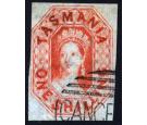 SG41 Variety. 1858 1/- Vermilion 'CANCELLED". Superb with beauti