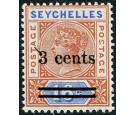 SG38d. 1901 3c on 16c Chestnut and ultramarine. Malformed 'S'. B