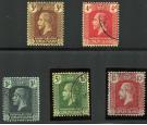 SG60-67. 1921 Set of 5. Very fine used...