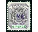 SG6. 1900 6d Lilac and green. Superb fresh mint with excellent c