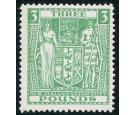 SG F208w. 1952 £3 Green 'Watermark Inverted'. Brilliant fresh U