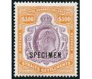 SG169s. 1906 $500 Purple and orange. 'SPECIMEN'. Brilliant fresh