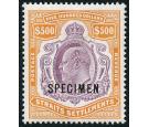 SG169s. 1906 $500 Purple and orange. 'SPECIMEN'. Brilliant fresh