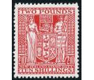 SG F207. 1951 £2-10-0 Red. Superb fresh perfectly centred mint.