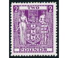 SG F206w. 1952 £2 Bright purple 'watermark inverted'. Superb U/