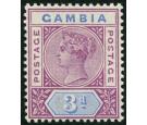 SG41a. 1898 3d Reddish purple and blue.  Malformed 'S'. Superb f