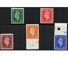 SG462a-466a. 1937 Set of 5 'Imperforate Imprimatur'. U/M mint...