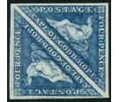 SG19. 1864 4d Deep blue. Superb fresh mint pair...