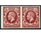 SG441a. 1934 1 1/2d Red-brown. "Imperforate Pair'. Superb fresh 