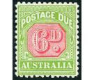 SG D110. 1936 6d Carmine and yellow-green, Superb fresh mint wit