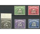 SG ED6-ED10. 1950 'Postge Due'. Set of 5. Brilliant fresh U/M mi