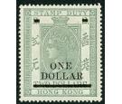 SG F11a. 1897 $1 on $2 Olive-green. 'Both Chinese handstamps Omi