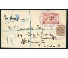 1900. 1d on 1d Red Commemorative. Brilliant used on cover...