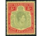 SG118df. 1943 (5 March). 5/- Pale bluish green and carmine-red/p