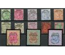 SG1-13. 1903 Set of 13. Very fine used...