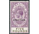 SG108s. 1925 £5 Violet and black. 'SPECIMEN'. Brilliant fresh m