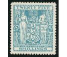 SG F204w. 1953 25/- Greenish blue. 'Watermark Inverted'. Brillia