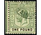 SG89a. 1912 £1 Dull green and black. Brilliant fine used...
