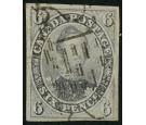 SG9. 1852 6d Slate-violet. Superb fine used with "21" Roller...