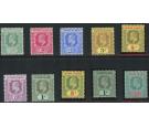 SG25-34. 1907 Set of 10. Choice superb fresh mint...