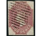 SG4. 1859 4d Dull rose. Magnificent fine used example...