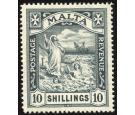 SG96. 1919 10/- Black. Superb perfectly centred mint...