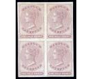 SG17. 1858 1/2d Dull mauve. Choice superb mint block of 4...