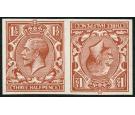 SG420a Variety. 1924 1 1/2d 'Tete-beche'. 'Imperforate Imprimatu