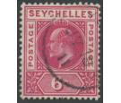 SG62a. 1906 6c Carmine. 'Dented Frame'. Very fine used...