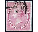 SG17. 1857 1/2d Deep rose. very fine used with beautiful colour.