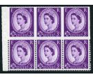 SG575lc,Wi. 1960 3d Deep lilac. Part perforated booklet pane. U/