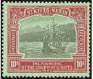 SG58. 1923 10/- Black and red/emerald. Superb fresh mint...