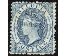 SG10. 1863 6d on (4d) Indigo. Extremely fine fresh mint...