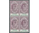 SG53. 1903 4/- Dull purple and green. Choice superb fresh mint b