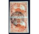 SG1a. 1851 3d Orange-vermilion. 'Laid Paper'. Brilliant fine use