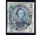 SG2. 1851 6d Slate-violet. 'Laid Paper'. Brilliant fine used wit